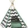 Beeztees Kioni Tipi Tent - Kattenhuis - Zwart/Wit - 50x50x70 Cm 2 Beeztees Kioni Tipi Tent - Kattenhuis - Zwart/Wit - 50x50x70 Cm -Kattenproducten 1003x1200
