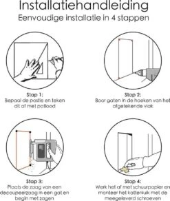 Merkloos Kattenluik - Inclusief Tunnel - 4 Vergendelingsstanden - Wit - Waterdicht - 23 X 25 X 5.5 Cm -Kattenproducten 1014x1200 1