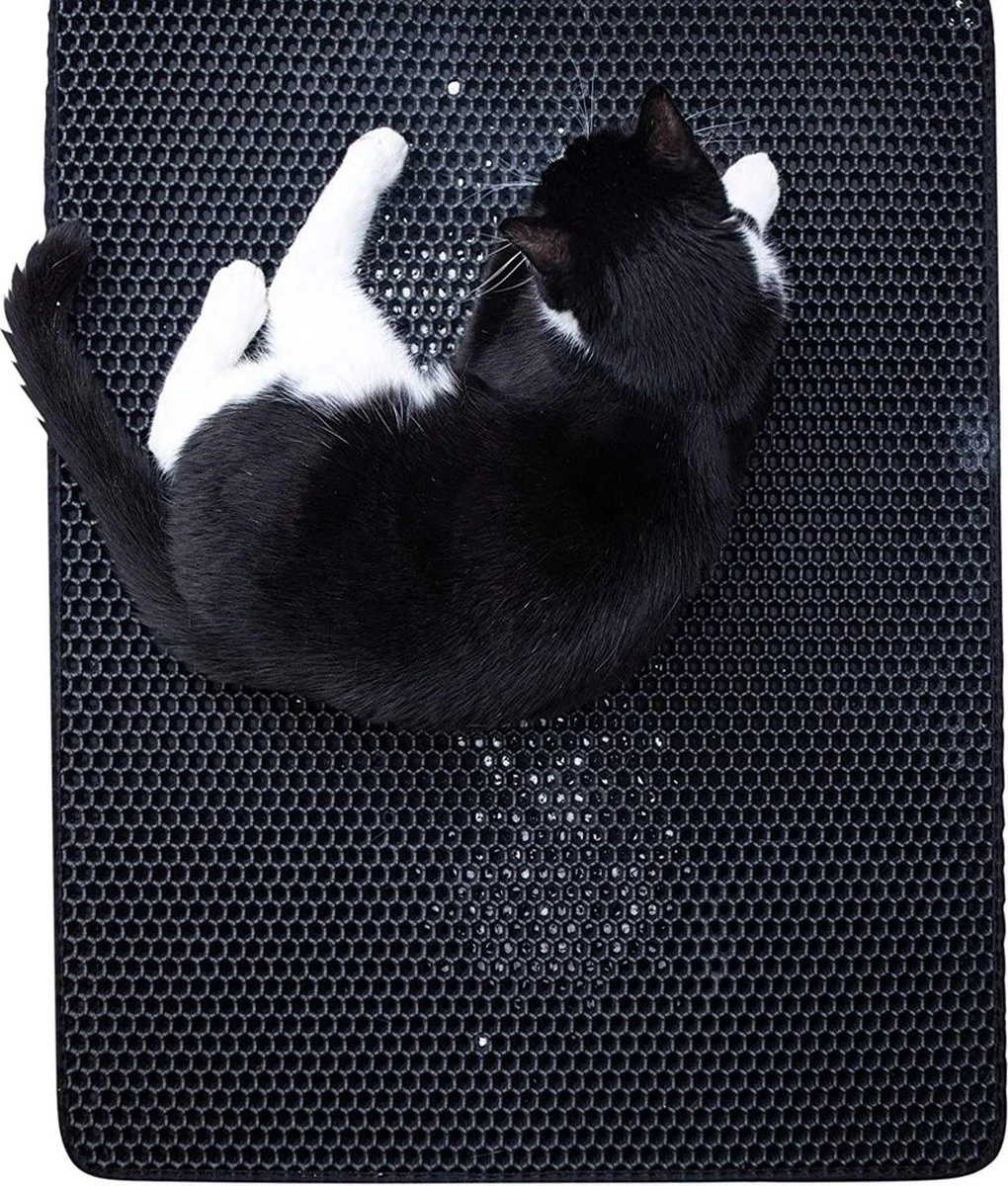 IGOODS - Kattenbakmat Met Filter - 45 X 60 - Waterdicht - Dubbele Laag - Zwart 5 IGOODS - Kattenbakmat Met Filter - 45 X 60 - Waterdicht - Dubbele Laag - Zwart - Afbeelding 3