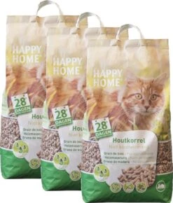 Happy Home Natural Wood - Kattenbakvulling - 3 X 20 L 7 Happy Home Natural Wood - Kattenbakvulling - 3 X 20 L -Kattenproducten 1021x1200 2