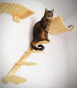 Kattentrap Hout - Linksonder Naar Rechtsboven - Handgemaakte Kattenladder - Katten Klimmuur Klimwand 12 Kattentrap Hout - Linksonder Naar Rechtsboven - Handgemaakte Kattenladder - Katten Klimmuur Klimwand -Kattenproducten 1045x1200 3
