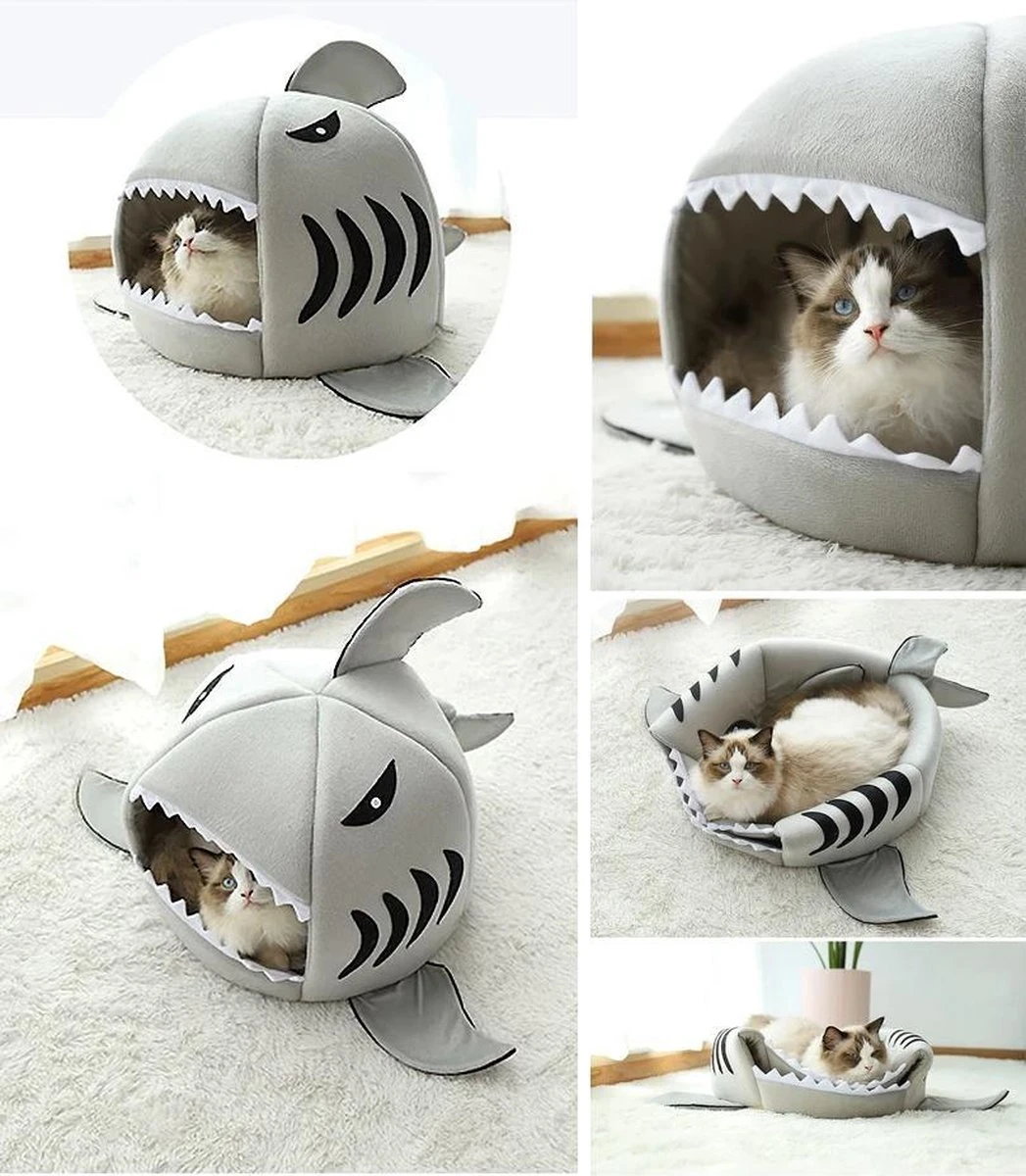 MikaMax Haai Hondenmand - Kattenmand - Dierenmand - Huisdierkussen - Mand Of Bed - Origineel - Extra Zacht Materiaal - 42 X 42 X 36 Cm 9 MikaMax Haai Hondenmand - Kattenmand - Dierenmand - Huisdierkussen - Mand Of Bed - Origineel - Extra Zacht Materiaal - 42 X 42 X 36 Cm - Afbeelding 7