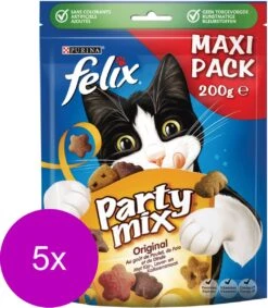 Felix Party Mix - Kattensnacks Original Mix - 5 X 200g 15 Felix Party Mix - Kattensnacks Original Mix - 5 X 200g -Kattenproducten 1048x1200