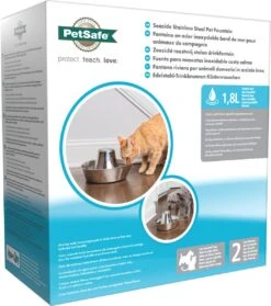 PetSafe® Seaside Stainless Steel Pet Fountain - RVS Drinkfontein Voor Katten En Kleine Honden - Water Borrelt Zacht Over De Toren - Door Het Design Van Alle Kanten Bereikbaar - 1,8 Liter - PetSafe Seaside 11 PetSafe® Seaside Stainless Steel Pet Fountain - RVS Drinkfontein Voor Katten En Kleine Honden - Water Borrelt Zacht Over De Toren - Door Het Design Van Alle Kanten Bereikbaar - 1,8 Liter - PetSafe Seaside -Kattenproducten 1061x1200