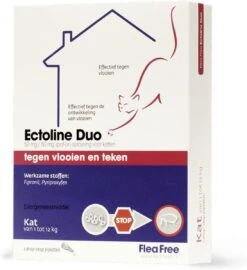 Flea Free Ectoline Duo Kat - Tegen Vlooien En Teken - 2 Pipetten 14 Flea Free Ectoline Duo Kat - Tegen Vlooien En Teken - 2 Pipetten -Kattenproducten 1097x1200