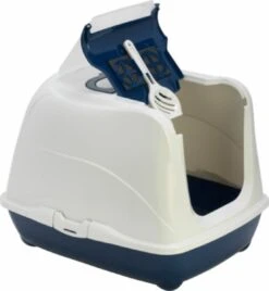 Moderna - Kattenbak - Flip Cat Jumbo - Donkerblauw/wit - 41,0x43,9x57,6 Cm -Kattenproducten 1108x1200