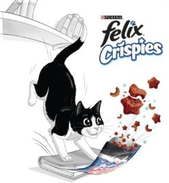 Felix Crispies - Kattensnacks Zalm & Forel - 8 X 45g -Kattenproducten 1109x1200