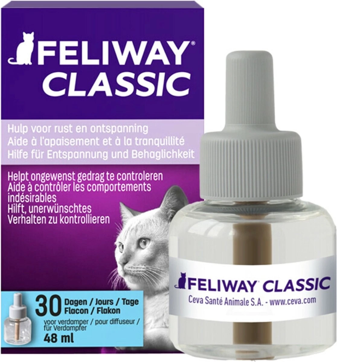 Feliway Classic - Navulling - 48 Ml - Anti-stress Kat 3 Feliway Classic - Navulling - 48 Ml - Anti-stress Kat