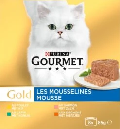 Gourmet Gold Mousse - Kattenvoer Natvoer - Kip, Zalm, Niertjes & Konijn - 48 X 85 G 9 Gourmet Gold Mousse - Kattenvoer Natvoer - Kip, Zalm, Niertjes & Konijn - 48 X 85 G -Kattenproducten 1116x1200