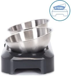 Nobleza Katten Voerbakjes - Ergonomische Dubbele Voerbak - Anti Braak Voerbak Voor Katten - Zwart - Dubbel - RVS 25 Nobleza Katten Voerbakjes - Ergonomische Dubbele Voerbak - Anti Braak Voerbak Voor Katten - Zwart - Dubbel - RVS -Kattenproducten 1127x1200