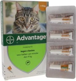 Bayer Advantage 40 Tegen Vlooien - <4kg - 4 X 0,4 Ml - Adult 26 Bayer Advantage 40 Tegen Vlooien - <4kg - 4 X 0,4 Ml - Adult -Kattenproducten 1132x1200 1