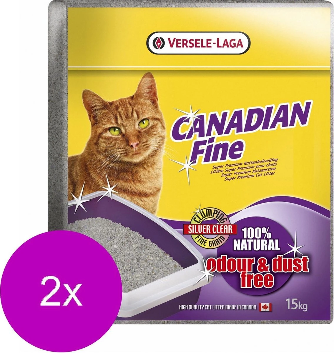 Versele-Laga Canadian Fine Super Premium - Kattenbakvulling - 2 X 15 Kg 3 Versele-Laga Canadian Fine Super Premium - Kattenbakvulling - 2 X 15 Kg