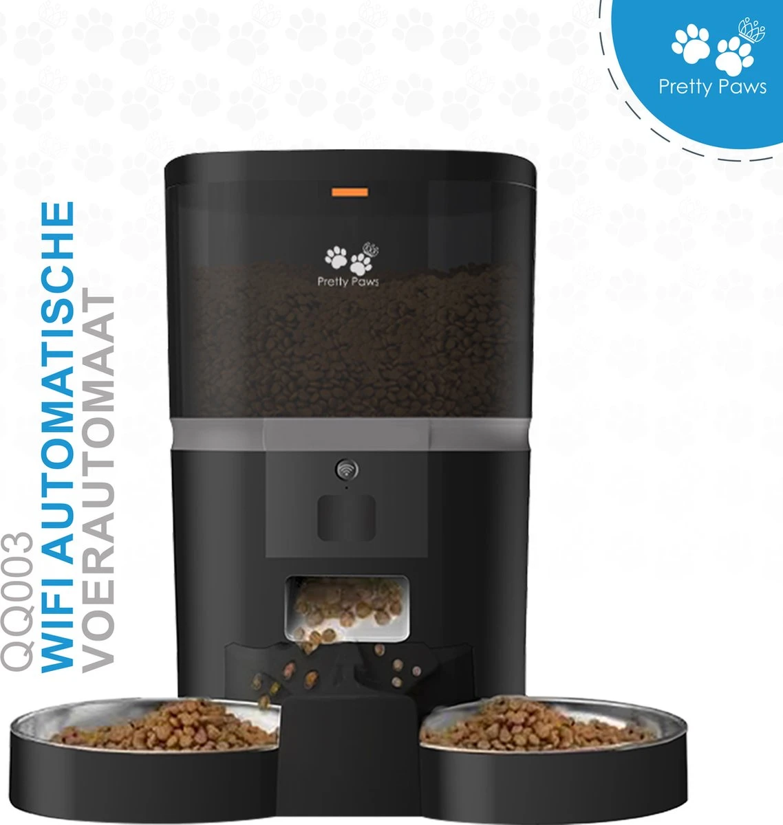 Pretty Paws QQ003 - Wifi Voermachine - Dubbele Voerbakjes - Zwart - Kat - 6L 3 Pretty Paws QQ003 - Wifi Voermachine - Dubbele Voerbakjes - Zwart - Kat - 6L