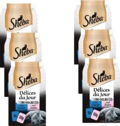 Sheba - Delices Du Jour - Katten Natvoer - In Gelei - Zalm & Tonijn - 36 X 50g 7 Sheba - Delices Du Jour - Katten Natvoer - In Gelei - Zalm & Tonijn - 36 X 50g -Kattenproducten 1140x1200 1