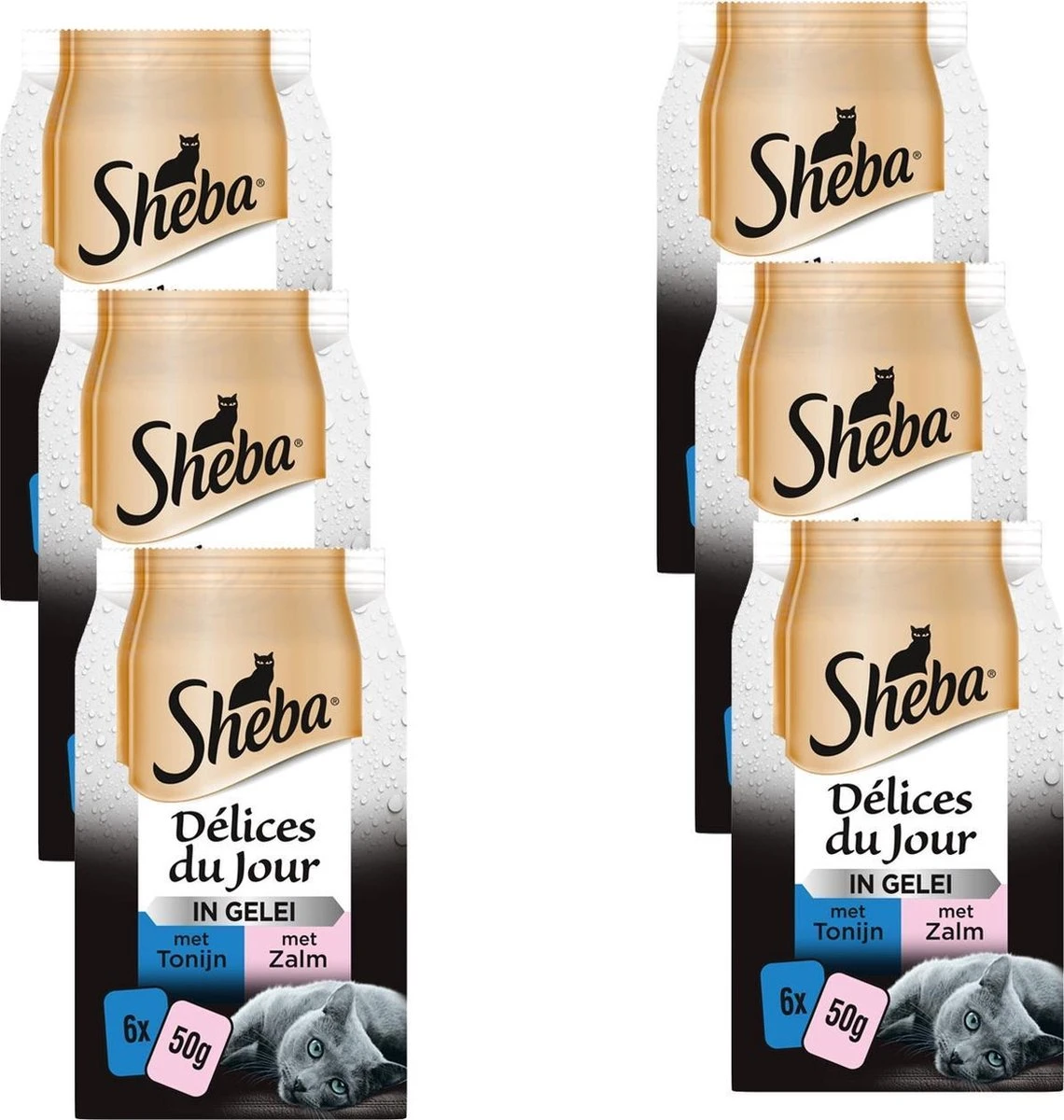 Sheba - Delices Du Jour - Katten Natvoer - In Gelei - Zalm & Tonijn - 36 X 50g 5 Sheba - Delices Du Jour - Katten Natvoer - In Gelei - Zalm & Tonijn - 36 X 50g - Afbeelding 3