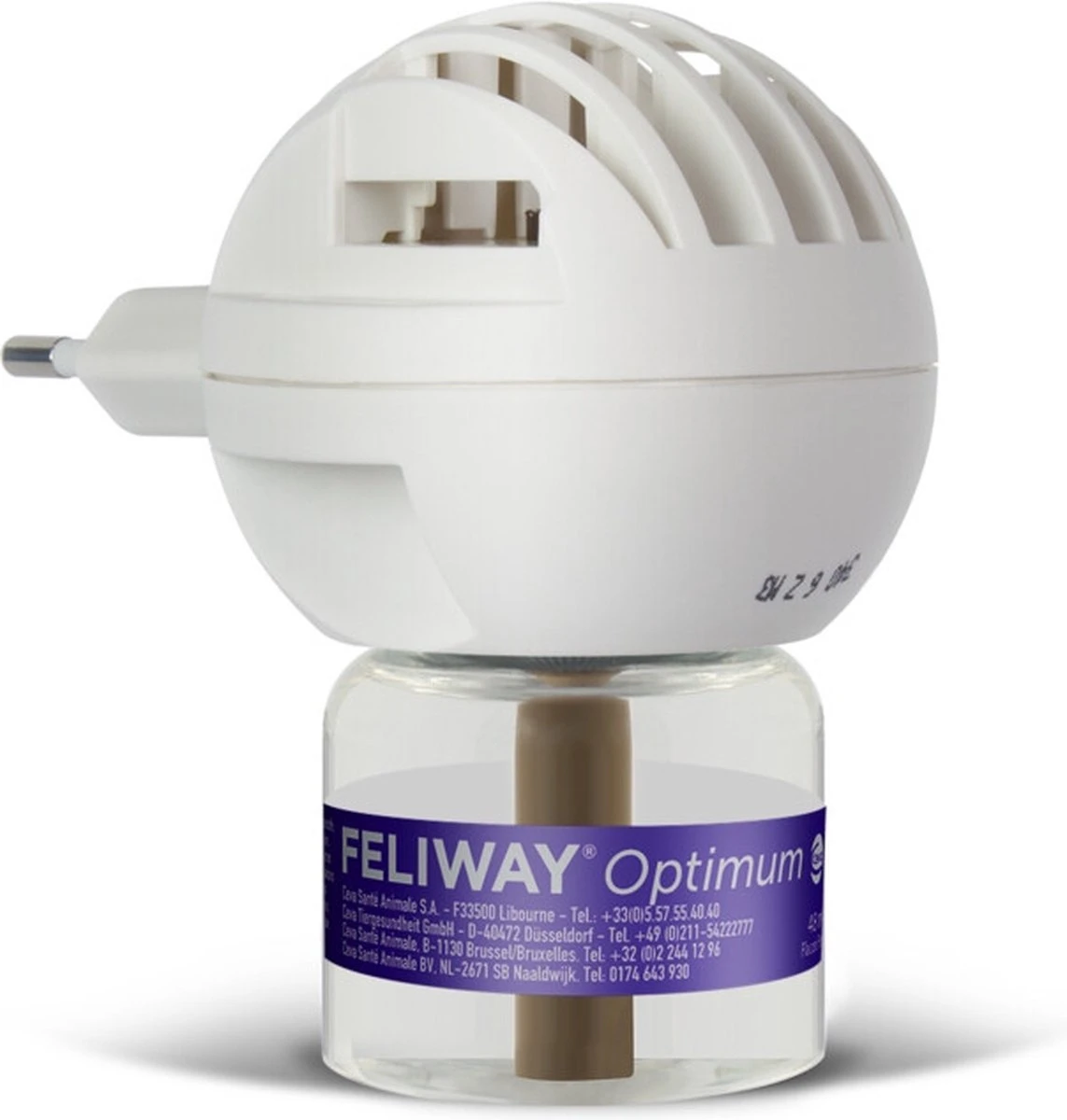 Feliway Optimum - Startset - 1 Verdamper Met 1 Vulling - 48 Ml - Anti-stress Voor Kat 4 Feliway Optimum - Startset - 1 Verdamper Met 1 Vulling - 48 Ml - Anti-stress Voor Kat - Afbeelding 2
