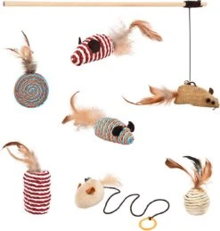 Kattenspeelgoed - Set Met 7 Kattenspeeltjes - Complete Set - Kattenhengel - Speelmuis 10 Kattenspeelgoed - Set Met 7 Kattenspeeltjes - Complete Set - Kattenhengel - Speelmuis -Kattenproducten 1145x1200 2