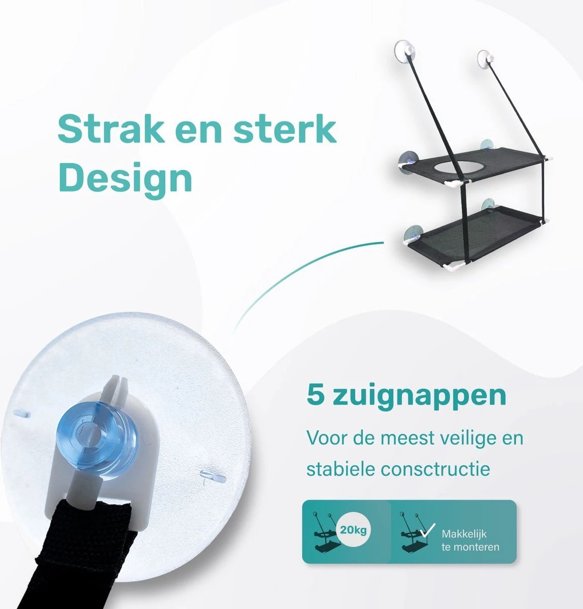 Raamhangmat - Dubbellaags - Met Zuignappen - 20kg Draag Gewicht - Kattenhangmat - Hangmat Kat - Kattenbed - Kattenkussen - Kattenbank - Kattenmand - Raam - Kattenhangmat Raam - Zwart - Radiator 7 Raamhangmat - Dubbellaags - Met Zuignappen - 20kg Draag Gewicht - Kattenhangmat - Hangmat Kat - Kattenbed - Kattenkussen - Kattenbank - Kattenmand - Raam - Kattenhangmat Raam - Zwart - Radiator - Afbeelding 5