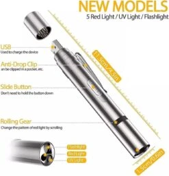 Laserpen - Oplaadbaar Met USB - Rode Laser - RVS Zilver - UV - Zaklamp - LED - Kat - Katten Speeltjes - Kattenspeelgoed - 7 Verschillende Standen -Kattenproducten 1152x1200 4