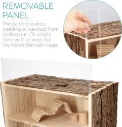 Navaris Houten Hamsterhuis - Speelhut Voor Hamsters, Kleine Knaagdieren, Gerbils, Muizen - Schuilplaats Op Twee Etages Voor Hamster, Cavia, Muis 12 Navaris Houten Hamsterhuis - Speelhut Voor Hamsters, Kleine Knaagdieren, Gerbils, Muizen - Schuilplaats Op Twee Etages Voor Hamster, Cavia, Muis -Kattenproducten 1158x1200 3