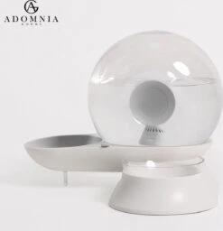 AdomniaGoods - Automatische Katten Voerbak - Antislip Honden Voerbak - Unique Transparant/grijs Design - Altijd Hygiënisch Schoon Water! -Kattenproducten 1159x1200