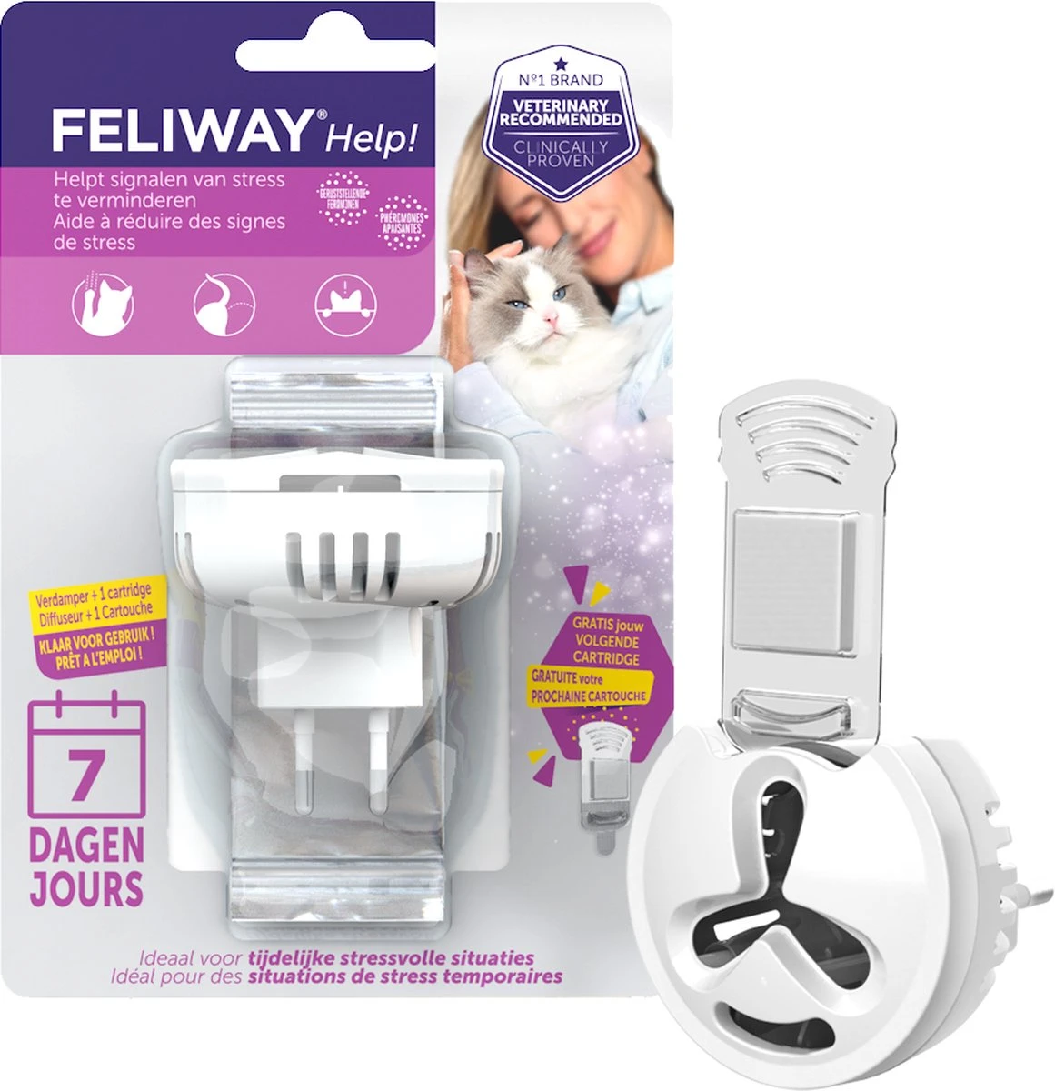 Feliway Help! - Verdamper + Cartridge - 7 Dagen - Kat - Tijdelijke Spannende Situaties Voor Je Kat 3 Feliway Help! - Verdamper + Cartridge - 7 Dagen - Kat - Tijdelijke Spannende Situaties Voor Je Kat