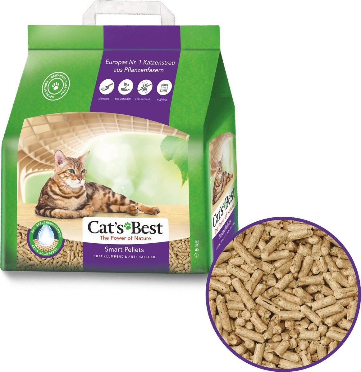 Cat's Best Smart Pallets - Kattenbakvulling - 10 L 4 Cat's Best Smart Pallets - Kattenbakvulling - 10 L - Afbeelding 2