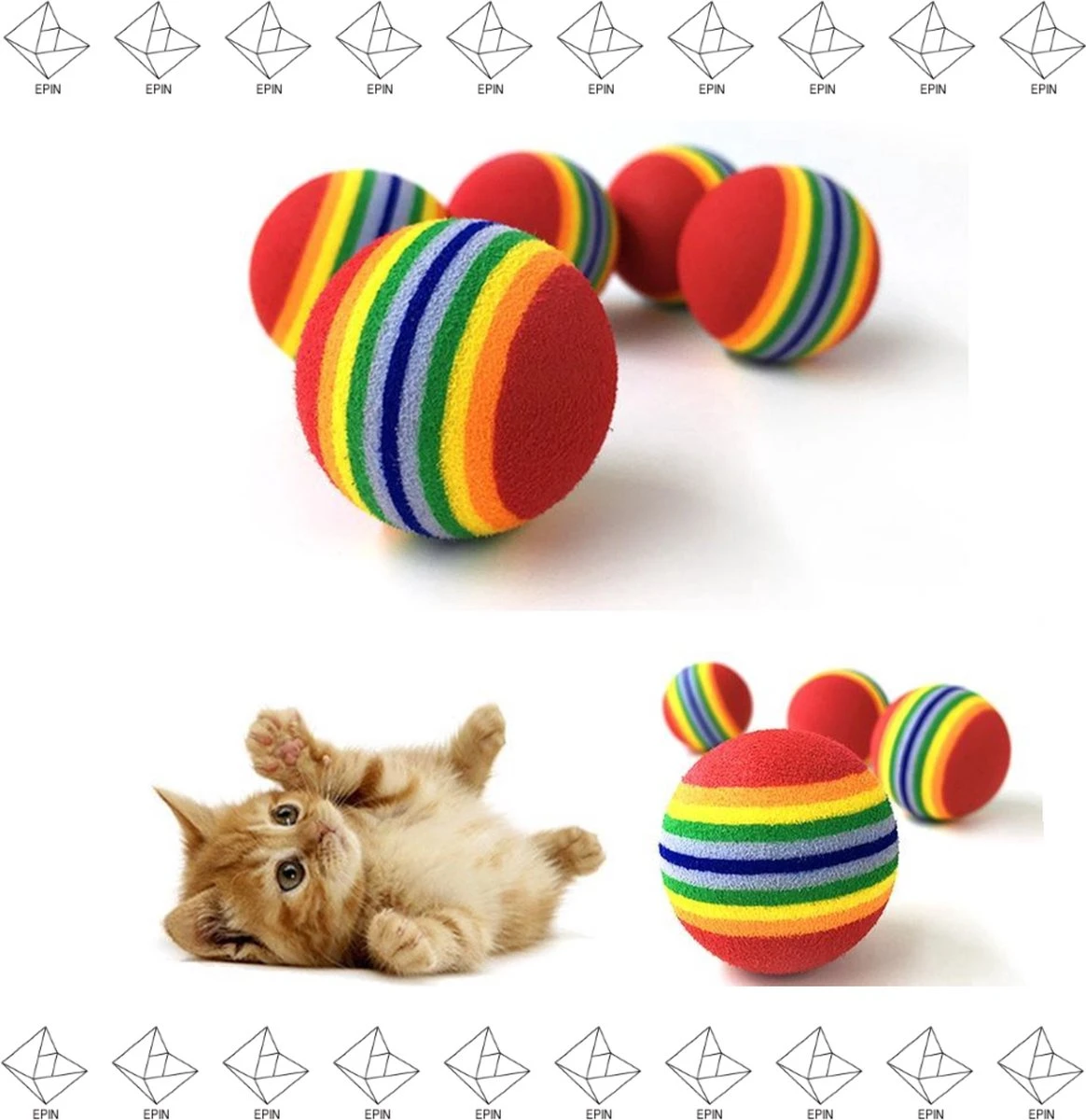 Merkloos EPIN | Katten Balletjes | Katten Speelgoed | Kattenspeeltjes | Interactief Spelen | Kittens | 3.5 CM | 2 Stuks 3 Merkloos EPIN | Katten Balletjes | Katten Speelgoed | Kattenspeeltjes | Interactief Spelen | Kittens | 3.5 CM | 2 Stuks