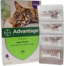Bayer Anti Vlooienmiddel Advantage 80 > 4 Kg - 4 X 0,8 Ml 27 Bayer Anti Vlooienmiddel Advantage 80 > 4 Kg - 4 X 0,8 Ml -Kattenproducten 1168x1200 1