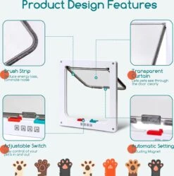 Nobleza Kattenluik Met Tunnel - 4 Vergrendelingsstanden - Weerbestendig - Binnen En Buiten - 20.5 X 19.7 Cm - Maat M - Wit 12 Nobleza Kattenluik Met Tunnel - 4 Vergrendelingsstanden - Weerbestendig - Binnen En Buiten - 20.5 X 19.7 Cm - Maat M - Wit -Kattenproducten 1188x1200 6