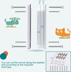 Nobleza Kattenluik Met Tunnel - 4 Vergrendelingsstanden - Weerbestendig - Binnen En Buiten - 20.5 X 19.7 Cm - Maat M - Wit 16 Nobleza Kattenluik Met Tunnel - 4 Vergrendelingsstanden - Weerbestendig - Binnen En Buiten - 20.5 X 19.7 Cm - Maat M - Wit -Kattenproducten 1190x1200 3