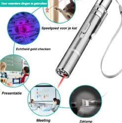 Merkloos Hoogwaardig Laserlampje Voor Katten | USB Oplaadbaar | 7 In 1 Laserpen | Laserpen | Zaklamp | Kattenspeeltje | Kattenspeelgoed | Zilver | Laserpointer Rood/groen | UV Licht 11 Merkloos Hoogwaardig Laserlampje Voor Katten | USB Oplaadbaar | 7 In 1 Laserpen | Laserpen | Zaklamp | Kattenspeeltje | Kattenspeelgoed | Zilver | Laserpointer Rood/groen | UV Licht -Kattenproducten 1195x1200 4