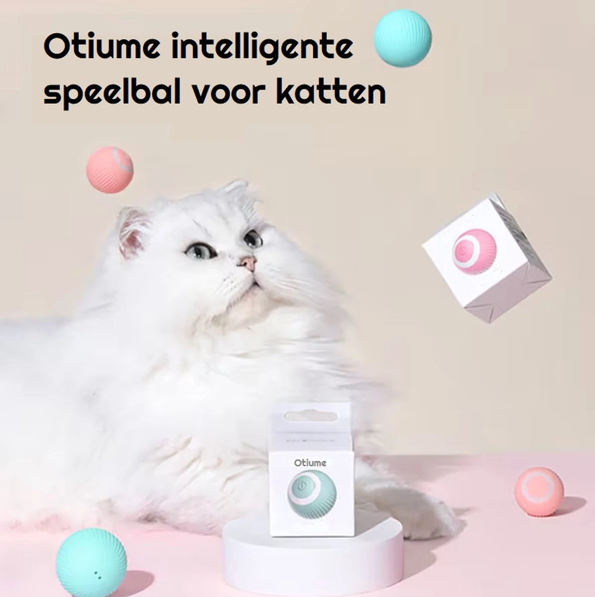 Otiume Slimme Katten Speeltje - Interactieve Zelf Rollende Bal Voor Katten - Kattenspeeltjes - USB Oplaadbaar- Turquoise 8 Otiume Slimme Katten Speeltje - Interactieve Zelf Rollende Bal Voor Katten - Kattenspeeltjes - USB Oplaadbaar- Turquoise - Afbeelding 6