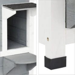 Relaxdays Kattenhuis Buiten - Groot Kattenhok Binnen - Hoog Kattenmeubel Grijs Hout - Tuin 17 Relaxdays Kattenhuis Buiten - Groot Kattenhok Binnen - Hoog Kattenmeubel Grijs Hout - Tuin -Kattenproducten 1198x1200 13