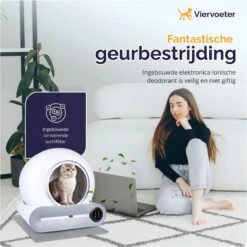Viervoeter™ Kattenbak Zelfreinigend – Automatische Kattenbak – Zelfreinigende Kattenbak – Anti-geur – 53x58x55cm – Bedienen Via App – 65 Liter 13 Viervoeter™ Kattenbak Zelfreinigend – Automatische Kattenbak – Zelfreinigende Kattenbak – Anti-geur – 53x58x55cm – Bedienen Via App – 65 Liter -Kattenproducten 1198x1200 7