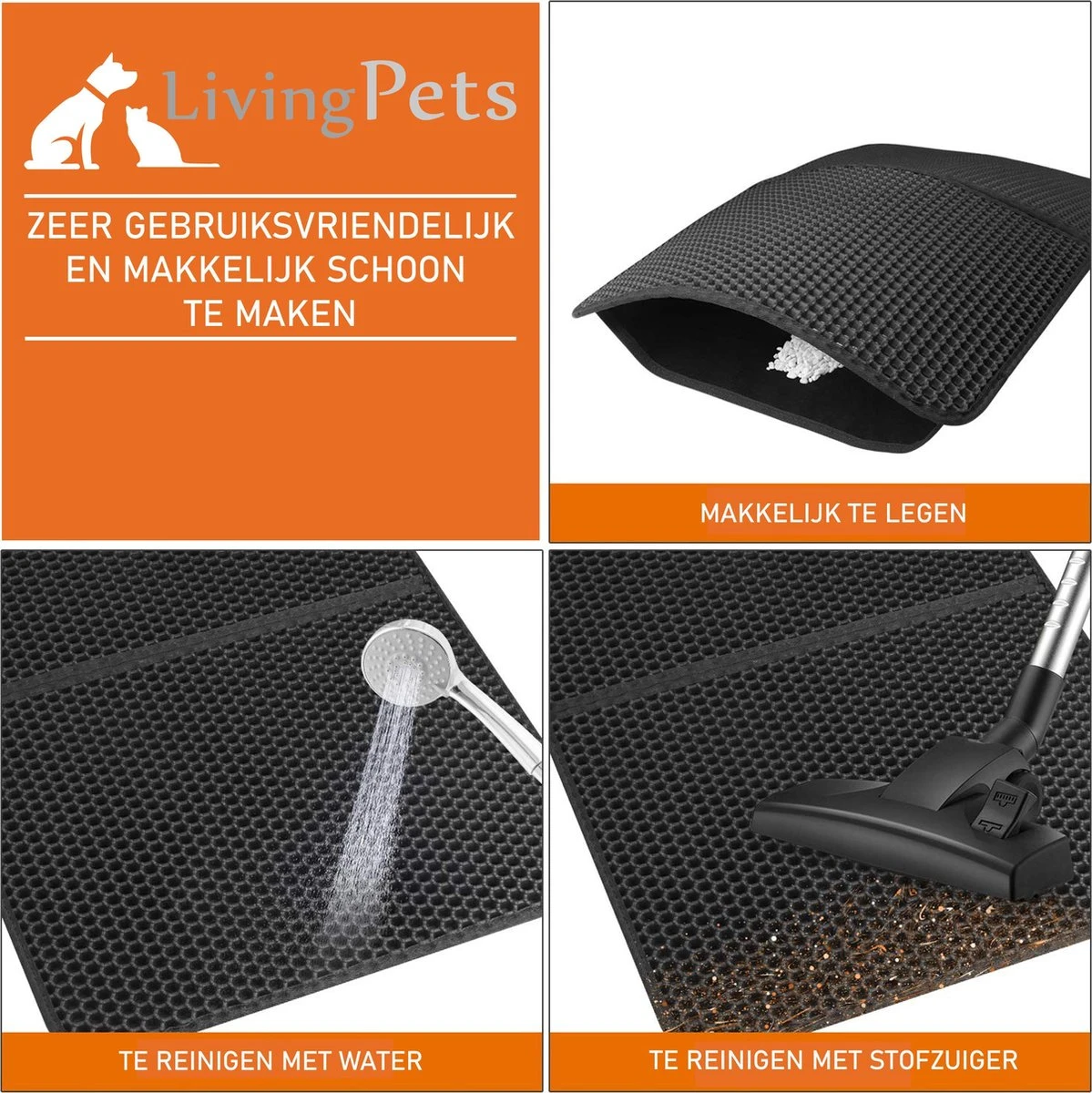 Lavida Home - Kattenbakmat - Grit Opvanger - 45 X 60 Cm - Dubbele Laag & Waterdicht - Katten Mat - Katten Mat Met Opvangruimte Voor Grit - Katten Mat - Kat Benodigdheden - Kitten - Gritmat Voor Poes - Grijs 10 Lavida Home - Kattenbakmat - Grit Opvanger - 45 X 60 Cm - Dubbele Laag & Waterdicht - Katten Mat - Katten Mat Met Opvangruimte Voor Grit - Katten Mat - Kat Benodigdheden - Kitten - Gritmat Voor Poes - Grijs - Afbeelding 8