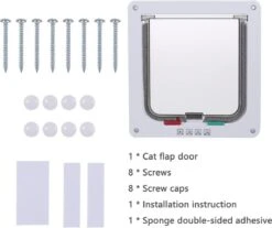 DOWO® - Kattenklep - Kattenluik - Kattenluikje - 4-weg Magneetsluiting Huisdierklep, Eenvoudige Installatie Kattendeur Huisdierendeur Aan De Muur, Houten Deur, Upvc Binnendeur, Baksteenwanden, Houten Deuren (M - Buitenmaat 19 X20 Cm) 19 DOWO® - Kattenklep - Kattenluik - Kattenluikje - 4-weg Magneetsluiting Huisdierklep, Eenvoudige Installatie Kattendeur Huisdierendeur Aan De Muur, Houten Deur, Upvc Binnendeur, Baksteenwanden, Houten Deuren (M - Buitenmaat 19 X20 Cm) -Kattenproducten 1200x1007 4