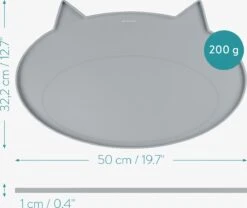 Navaris Siliconen Voederbakmat Voor Katten - Waterdichte Anti-slip Mat Voor Voerbak En Waterbak - 50x32 Cm - In Grijs Kattendesign 13 Navaris Siliconen Voederbakmat Voor Katten - Waterdichte Anti-slip Mat Voor Voerbak En Waterbak - 50x32 Cm - In Grijs Kattendesign -Kattenproducten 1200x1009