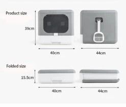 Kattenbak | 2 Ingangen | Opening Bovenkant En Onder | Inklapbaar | Grijs 14 Kattenbak | 2 Ingangen | Opening Bovenkant En Onder | Inklapbaar | Grijs -Kattenproducten 1200x1013