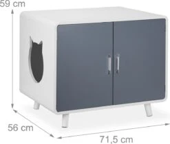 Relaxdays Kattenbak Ombouw Design - Kattenhuis Op Pootjes - Kattenmeubel Wit - Kattenkast 16 Relaxdays Kattenbak Ombouw Design - Kattenhuis Op Pootjes - Kattenmeubel Wit - Kattenkast -Kattenproducten 1200x1021 2