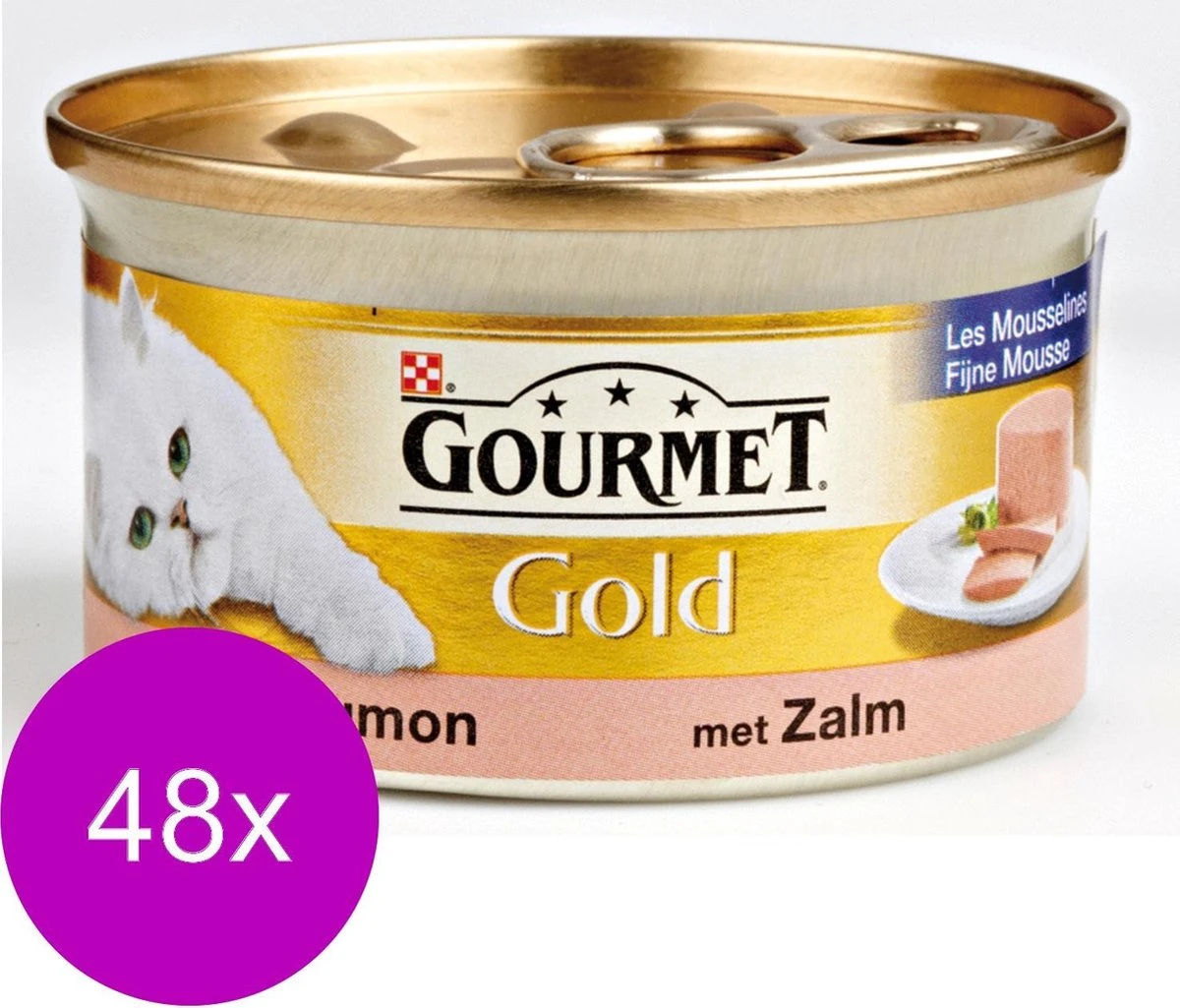 Gourmet Gold Mousse 85 G - Kattenvoer - 48 X Zalm 3 Gourmet Gold Mousse 85 G - Kattenvoer - 48 X Zalm