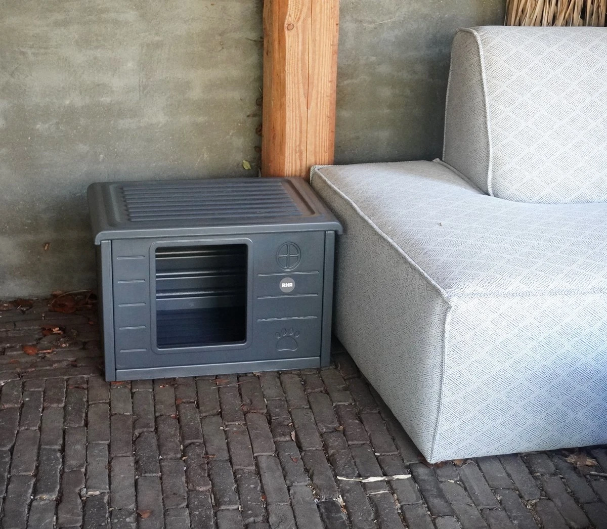 RHRQuality Kattenhuis Voor Binnen En Buiten Kattenhok Villa De Luxe Grijs 8 RHRQuality Kattenhuis Voor Binnen En Buiten Kattenhok Villa De Luxe Grijs - Afbeelding 6