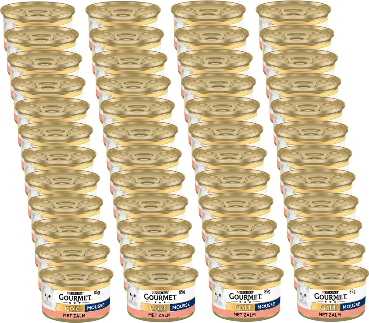 Gourmet Gold Mousse 85 G - Kattenvoer - 48 X Zalm 4 Gourmet Gold Mousse 85 G - Kattenvoer - 48 X Zalm - Afbeelding 2