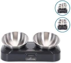 Nobleza Katten Voerbakjes - Ergonomische Dubbele Voerbak - Anti Braak Voerbak Voor Katten - Zwart - Dubbel - RVS 23 Nobleza Katten Voerbakjes - Ergonomische Dubbele Voerbak - Anti Braak Voerbak Voor Katten - Zwart - Dubbel - RVS -Kattenproducten 1200x1063