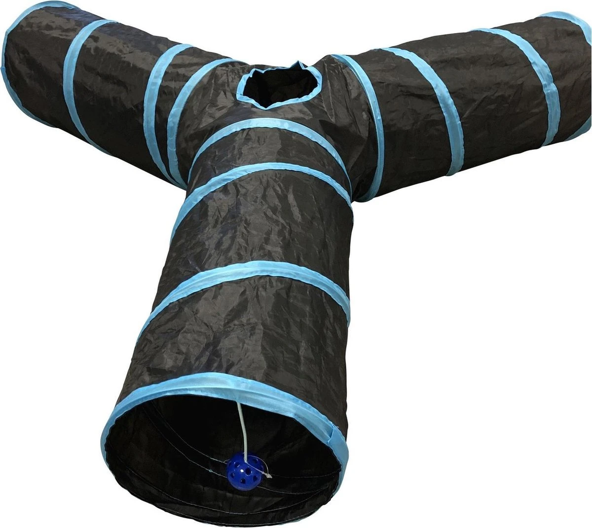 Adori Katten Tunnel 3 Gangen - Kattenspeelgoed - Ø25x50 Cm Zwart 5 Adori Katten Tunnel 3 Gangen - Kattenspeelgoed - Ø25x50 Cm Zwart - Afbeelding 3