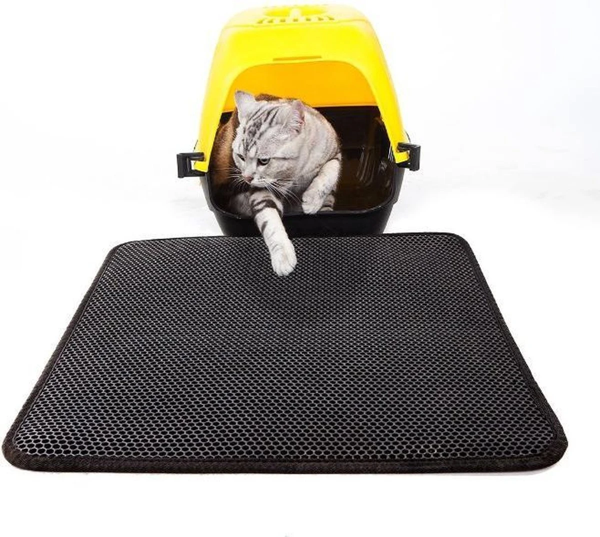 Oorspronkelijke Kattenbakmat, Kattenbak Mat Accessoire, Grit Opvangen, Honinggraad, Katten Mat, Waterdichte Dubbele Laag, Zwart, Urine/water Afstotend, Kat & Kitten, Cat Litter Mat 40x50cm 8 Oorspronkelijke Kattenbakmat, Kattenbak Mat Accessoire, Grit Opvangen, Honinggraad, Katten Mat, Waterdichte Dubbele Laag, Zwart, Urine/water Afstotend, Kat & Kitten, Cat Litter Mat 40x50cm - Afbeelding 6
