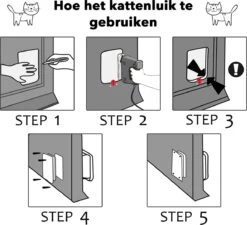 DOWO® - Kattenklep - Kattenluik - Kattenluikje - 4-weg Huisdierklep, Eenvoudige Installatie Kattendeur Huisdierendeur Aan De Muur, Houten Deur, Upvc Binnendeur, Baksteenwanden, Houten Deuren (M - Buitenmaat 20x22 Cm) 15 DOWO® - Kattenklep - Kattenluik - Kattenluikje - 4-weg Huisdierklep, Eenvoudige Installatie Kattendeur Huisdierendeur Aan De Muur, Houten Deur, Upvc Binnendeur, Baksteenwanden, Houten Deuren (M - Buitenmaat 20x22 Cm) -Kattenproducten 1200x1092 2