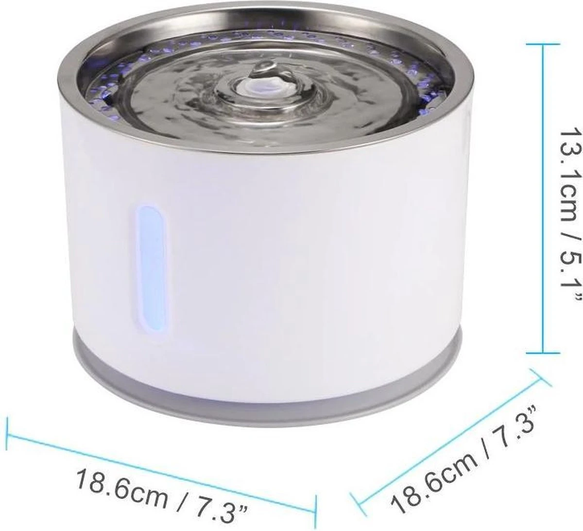 Merkloos Drinkfontein Voor Hond En Kat - RVS Waterbak - Dieren Drinkbak - Vers Water Fontein - Drinkfontein Katten- 3 Standen - 2.4 Liter - Incl. 1 Koolstoffilter 7 Merkloos Drinkfontein Voor Hond En Kat - RVS Waterbak - Dieren Drinkbak - Vers Water Fontein - Drinkfontein Katten- 3 Standen - 2.4 Liter - Incl. 1 Koolstoffilter - Afbeelding 5