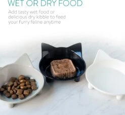 Navaris Voerbakjes Voor Katten - Set Van 3 Voer- En Waterbakken - Met Kattenkopjes Vorm - Antislip - Etensbakjes In Grijs, Wit En Zwart 15 Navaris Voerbakjes Voor Katten - Set Van 3 Voer- En Waterbakken - Met Kattenkopjes Vorm - Antislip - Etensbakjes In Grijs, Wit En Zwart -Kattenproducten 1200x1103
