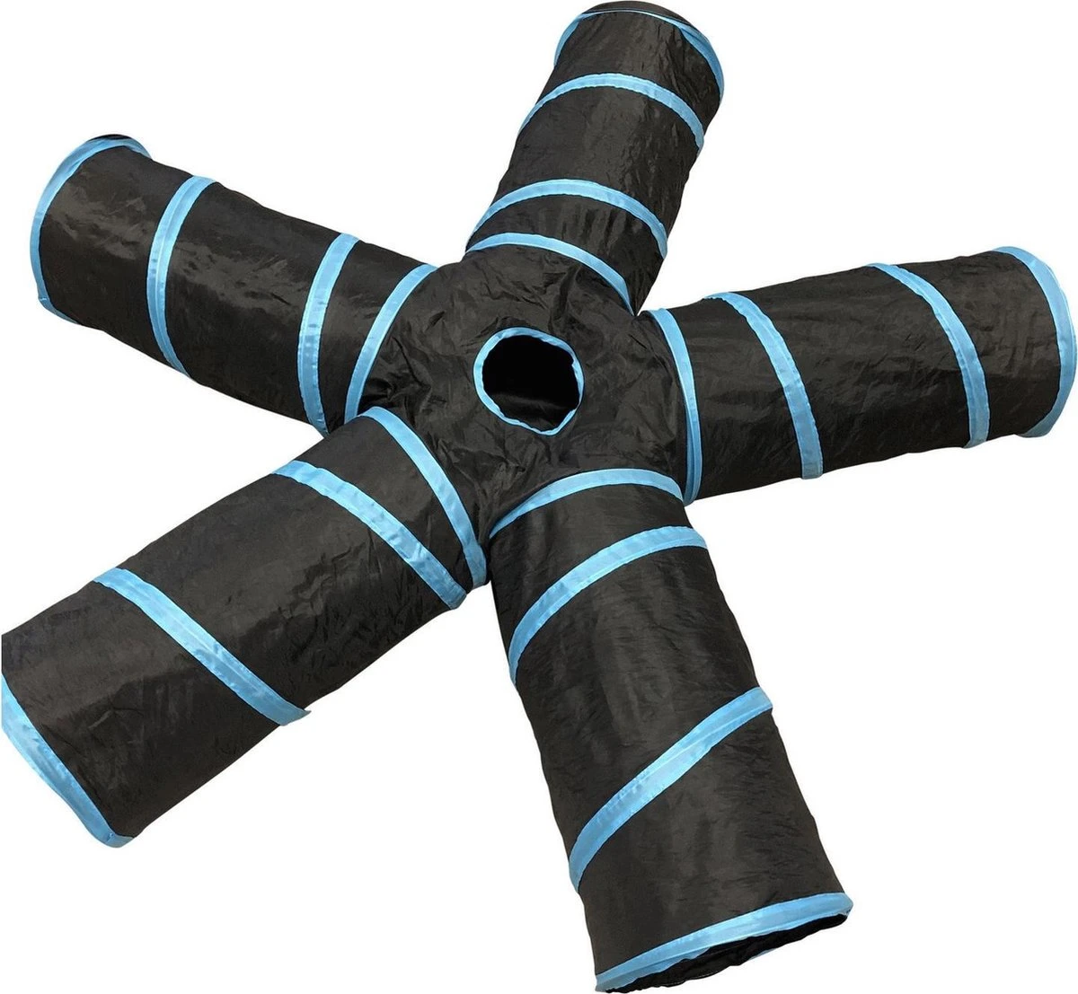 Adori Katten Tunnel 5 Gangen - Kattenspeelgoed - Ø25x50 Cm Zwart 3 Adori Katten Tunnel 5 Gangen - Kattenspeelgoed - Ø25x50 Cm Zwart